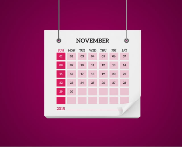 Calendario Noviembre 2023 - Perú