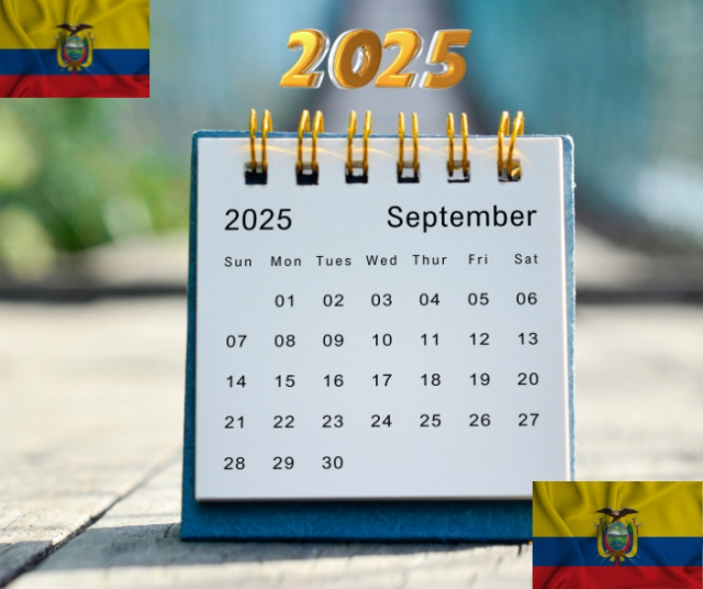 The Ecuador calendar for 2025 